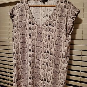 Snakeskin print dressy shirt